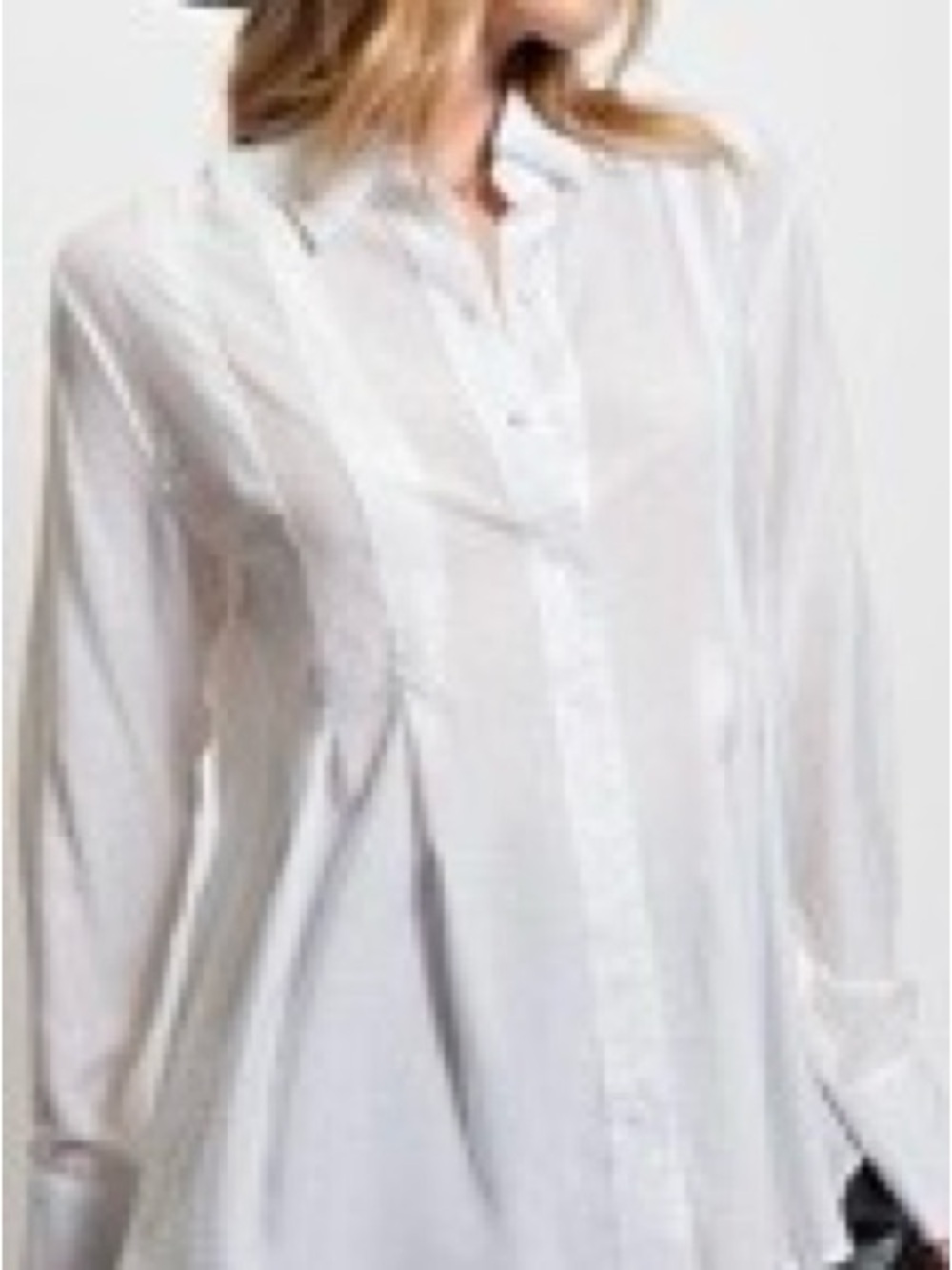 easel White Long-Sleeve Button Down Shirt